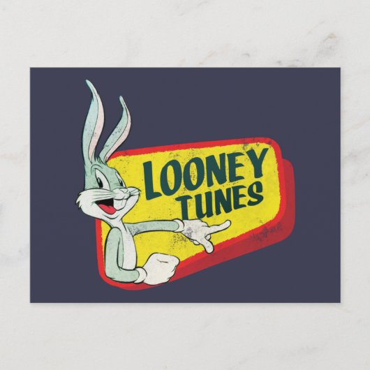 BUGS BUNNY™ LOONEY TUNES™ Retro-Patch Postkarte (Vorderseite)