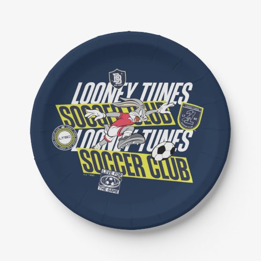 BUGS BUNNY™ LOONEY TUNES™ Soccer Club Pappteller (Vorderseite)