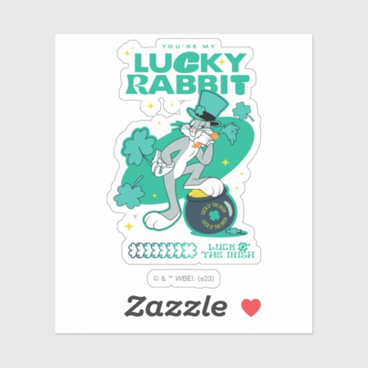 BUGS BUNNY™ Lucky Rabbit Aufkleber (Blatt)