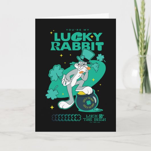 BUGS BUNNY™ Lucky Rabbit Karte (Vorderseite)