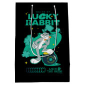 BUGS BUNNY™ Lucky Rabbit Mittlere Geschenktüte (Rückseite)