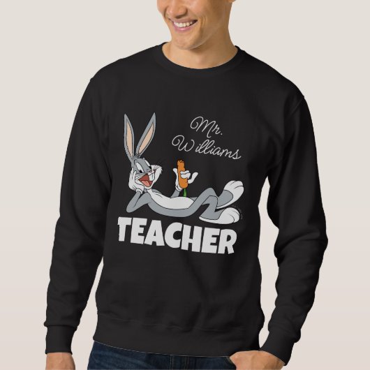 BUGS BUNNY™ Lying Down Eating Carrot Teacher Sweatshirt (Vorderseite)