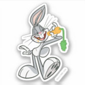 BUGS BUNNY™ mit Karotte Aufkleber (Vorderseite)