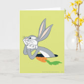 BUGS BUNNY™ mit Karotte Karte (Gelbe Blume)