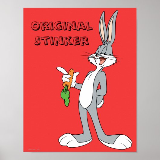 BUGS BUNNY™ mit Karotte Poster (Vorne)