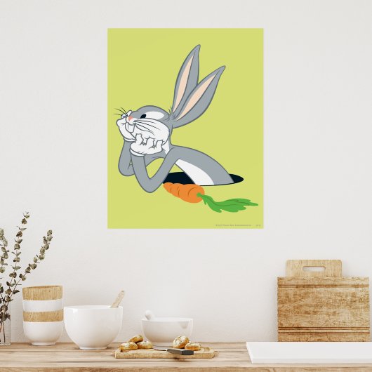 BUGS BUNNY™ mit Karotte Poster (Küche)