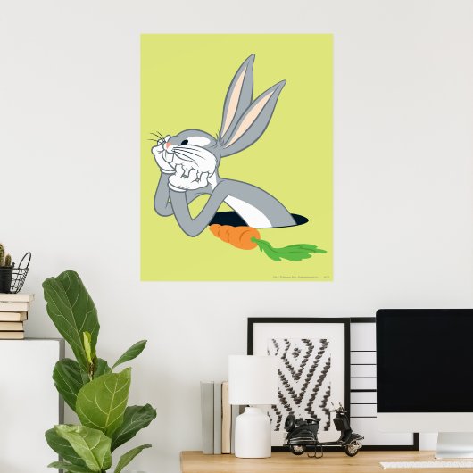 BUGS BUNNY™ mit Karotte Poster (Heimbüro)