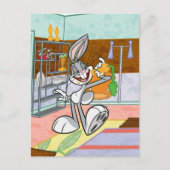 BUGS BUNNY™ mit Karotte Postkarte (Vorderseite)