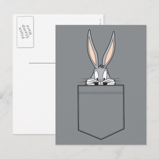 BUGS BUNNY™ Peeking Out Pocket Postkarte (Vorne/Hinten)