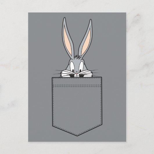 BUGS BUNNY™ Peeking Out Pocket Postkarte (Vorderseite)