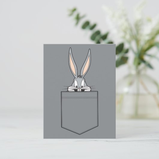 BUGS BUNNY™ Peeking Out Pocket Postkarte (Stehend Vorderseite)