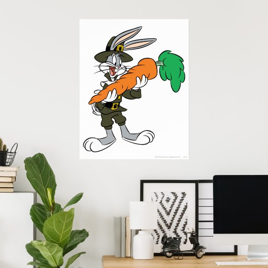 BUGS BUNNY™ Pilgrim Erntedank Carrot Poster (Heimbüro)