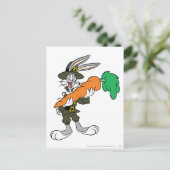 BUGS BUNNY™ Pilgrim Thanksgiving Carrot Feiertagspostkarte (Stehend Vorderseite)