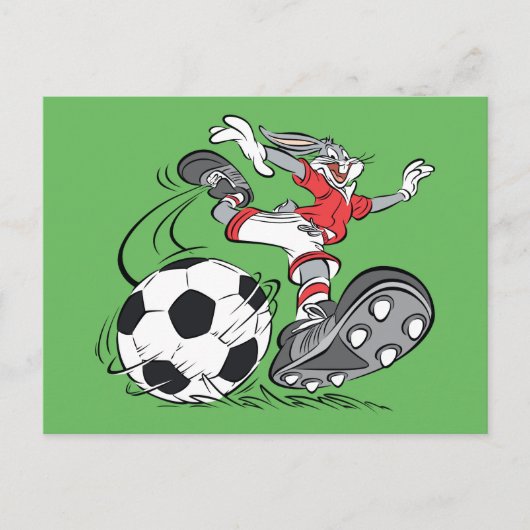 BUGS BUNNY™ Playing Soccer Postkarte (Vorderseite)