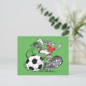 BUGS BUNNY™ Playing Soccer Postkarte (Stehend Vorderseite)