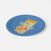 BUGS BUNNY™ Prix - Mein bestes Leben leben Pappteller (Schrägansicht)