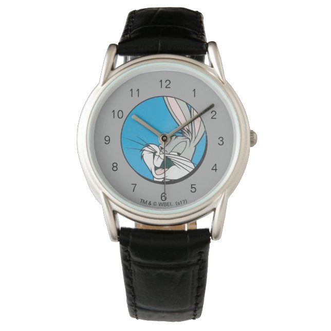 BUGS BUNNY™ Retro Blue Patch Armbanduhr (Vorderseite)