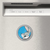 BUGS BUNNY™ Retro Blue Patch Magnet (In Situ (Geschirrspüler))