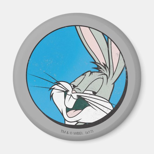 BUGS BUNNY™ Retro Blue Patch Magnet (Vorne)