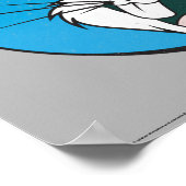 BUGS BUNNY™ Retro Blue Patch Poster (Ecke)