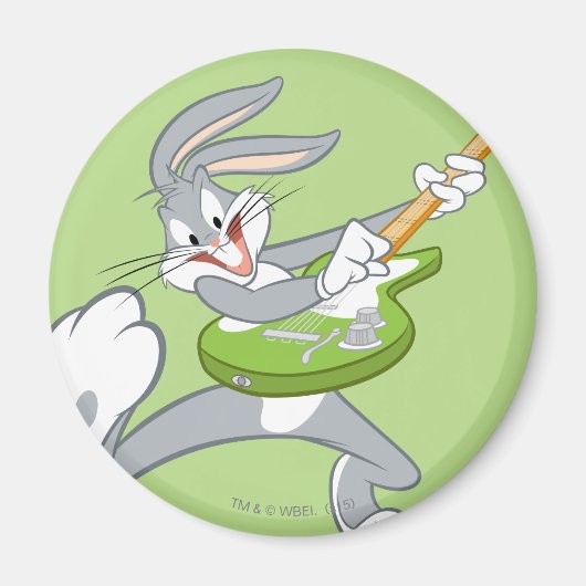 BUGS BUNNY™ Rocking auf Gitarre Magnet (Vorne)