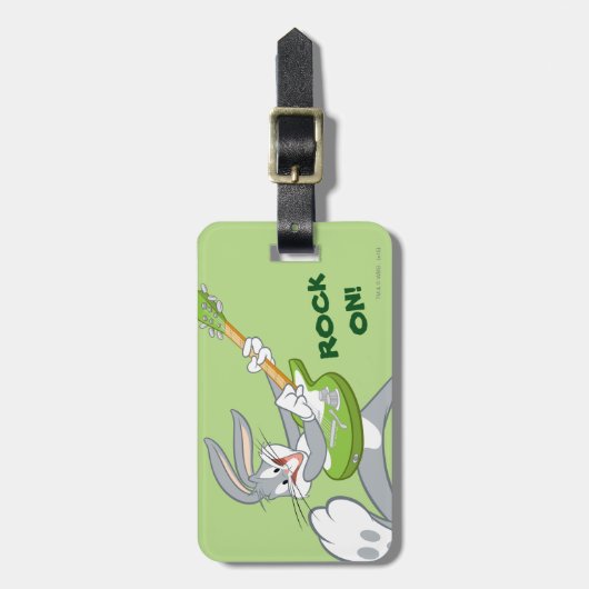 BUGS BUNNY™ Rocking on Gitarre Gepäckanhänger (Vorderseite vertikal)
