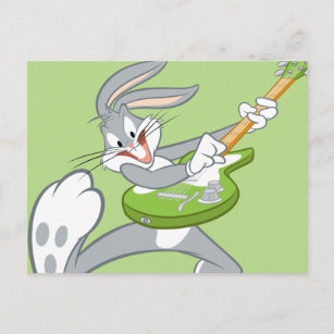 BUGS BUNNY™ Rocking on Gitarre Postkarte