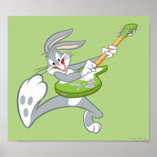 BUGS BUNNY™ Rockt auf der Gitarre Poster