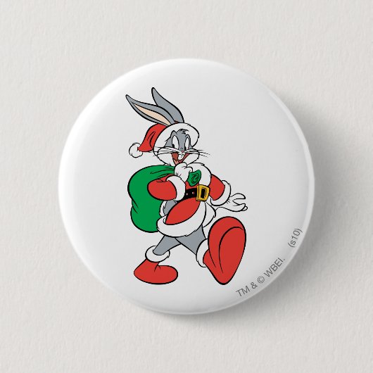BUGS BUNNY™ Santa Button (Vorderseite)