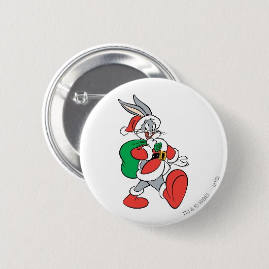 BUGS BUNNY™ Santa Button (Vorne & Hinten)