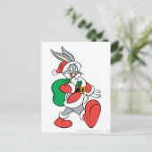 BUGS BUNNY™ Santa Feiertagspostkarte (Stehend Vorderseite)