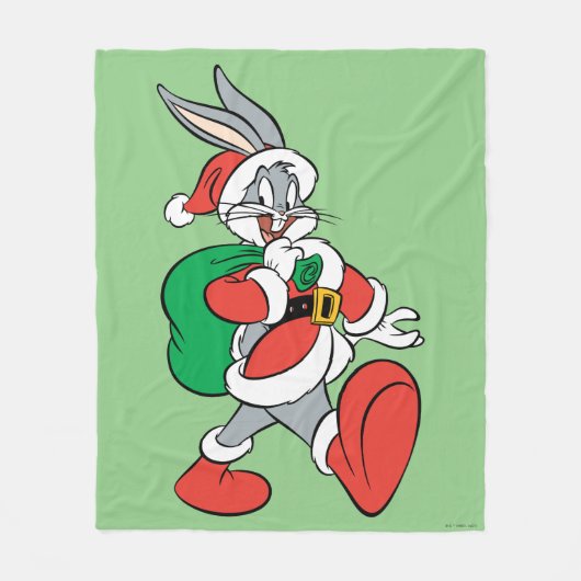 BUGS BUNNY™ Santa Fleecedecke (Vorderseite)
