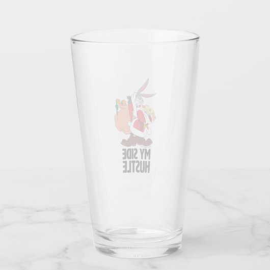BUGS BUNNY™ Santa "My Side Hustle" Glas (Rückseite)