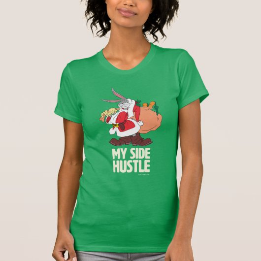 BUGS BUNNY™ Santa "My Side Hustle" T-Shirt (Vorderseite)