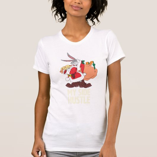 BUGS BUNNY™ Santa "My Side Hustle" T-Shirt (Vorderseite)
