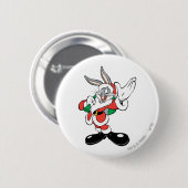 BUGS BUNNY™ Santa Waving Button (Vorne & Hinten)