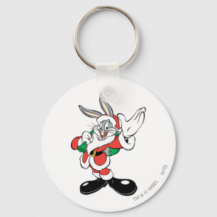 BUGS BUNNY™ Santa winkt Schlüsselanhänger