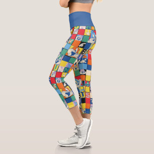 BUGS BUNNY™ Schachbrett mit farbenfrohen Namen und Capri Leggings