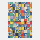 BUGS BUNNY™ Schachbrett mit farbenfrohen Namen und Geschirrtuch (Vertikal)