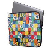 BUGS BUNNY™ Schachbrett mit farbenfrohen Namen und Laptopschutzhülle (Vorderseite Links)