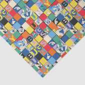 BUGS BUNNY™ Schachbrett mit farbenfrohen Namen und Seidenpapier (Ausschnitt)