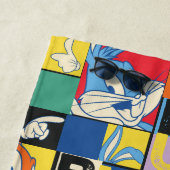 BUGS BUNNY™ Schachbrett mit farbenfrohen Namen und Strandtuch (Beispiel)