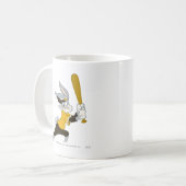 BUGS BUNNY™ Schlagmann Aufgepasst Kaffeetasse (Vorderseite Links)