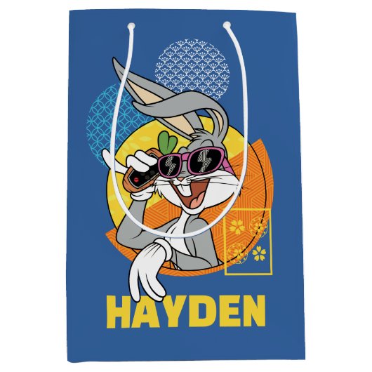 BUGS BUNNY™ Singaporean Vacation Graphic Mittlere Geschenktüte (Vorderseite)
