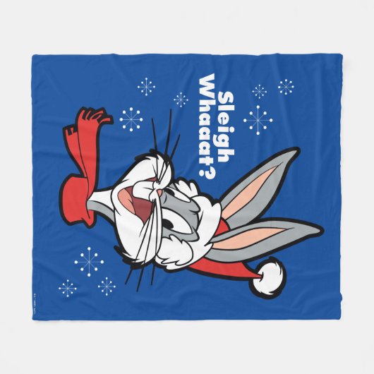 BUGS BUNNY™ "Sleigh Whaaat?" Fleecedecke (Vorderseite (Horizontal))