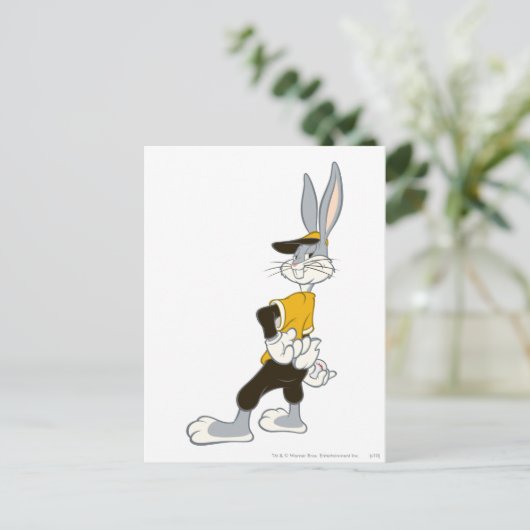 BUGS BUNNY™ Sly Pitcher Postkarte (Stehend Vorderseite)