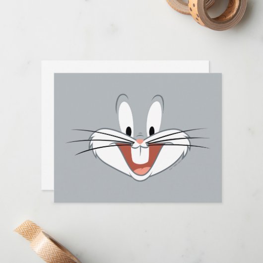 BUGS BUNNY™ Smile Mitteilungskarte (Vorderseite/Rückseite Beispiel)