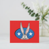 BUGS BUNNY™ Stars Badge Postkarte (Stehend Vorderseite)