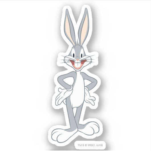 BUGS BUNNY™ Stehend Aufkleber (Vorderseite)