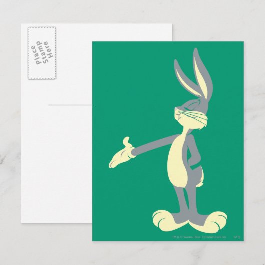 BUGS BUNNY™ Stehend Illustration Postkarte (Vorne/Hinten)